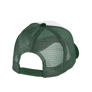 Casquette de camionneur bicolore unisexe avec logo de broderie personnalisé du fabricant structuré à 5 panneaux avec dos en maille respirante et bord incurvé pour le sport - Product Image 6
