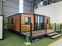 Maison préfabriquée extensible personnalisée de 20 pieds, 30 pieds, 40 pieds avec cuisine, villa préfabriquée, appartement pour grand-mère, maison portable, casa portable