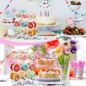 Soporte de donut acrílico reutilizable de doble cara Bagels con capacidad para 9 o 18 donuts para fiesta de Baby Shower boda cumpleaños - Product Image 6