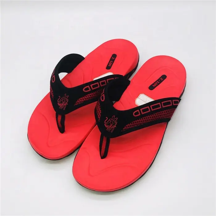 Wholesale Thick Sole Sports Slipper For Men Leather Flip Flop Mens Slippers Mens Summer FlipFlops Slippers EVA Shoes