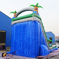 Toboggan gonflable Offre Spéciale de palmier avec la grande glissière pleine d'entrain de PVC de piscine pour des enfants et des adultes