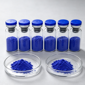 Matières premières cosmétiques : Poudre de peptide de cuivre GHK-Cu 99 % pure, Tripeptide-1, Expédition rapide, Peptides GHK-Cu lyophilisés, Prix en gros - Product Image 2