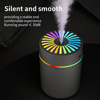 Mini Humidificateur d'Air Portable 190ml Ultrasonique USB pour Bureau avec Lumière Colorée, Aromathérapie pour Voiture et Maison