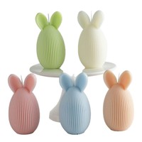 Velas Aromáticas de Cera de Soja Hechas a Mano con Forma de Huevo de Conejo de Pascua, Decoración de Huevos de Pascua, Regalo, Venta Caliente Transfronteriza