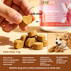 Compresse per <span class=keywords><strong>la</strong></span> Salute Cardiaca degli Animali Domestici a Marchio Privato con Taurina e Ginseng, Stimolatore <span class=keywords><strong>della</strong></span> Funzione Cardiaca per Cani e Gatti Anziani, Cura Cardiaca - Product Image 3