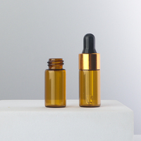 Récipients d'aromathérapie en verre 1ml 2ml 3ml 4ml 5ml Flacons d'huile essentielle ambrée Mini flacons compte-gouttes pour huiles