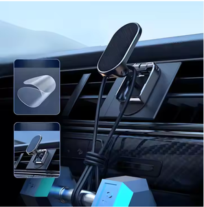 Popular Universal <b>Folding</b> Mobile Car Holder 360 Adjustable Rotation Magnetic Phone Cradle Aluminum Dashboard Phone Mount Stand - Product Image 6