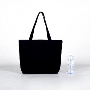 Bolsas de Compras de Lona de Algodón Ecológicas, Reutilizables, Negras, con Asas de Hombro, Personalizables con Logotipo, Tamaño Grande - Product Image 1