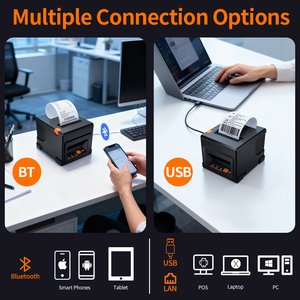 Xincode 80mm nhận máy in nhiệt POS vé không dây USB giao diện Lan tiền mặt đăng ký Máy tính để bàn Máy in nhiệt - Product Image 2