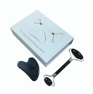 custom logo customization packaging natural <b>jade</b> obsidian gua sha <b>roller</b> face massage tools Spa Gift Box - Product Image 4