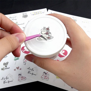 Enfants amour coeur dessin animé tasse à eau autocollants adhésifs décoratifs bricolage étiquettes d'emballage pour bougie artisanat et cadre Photo utilisation - Product Image 3