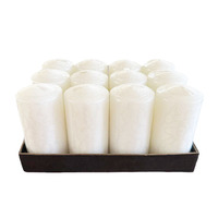 Bougies de pilier carrées blanches de différentes tailles prix bon marché bougies de pilier non parfumées en vrac pour les fêtes