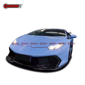 For Lamborghini Huracan LP610 Body Kit Vors Style Half Carbon Fiber Front Bumper Lip Side Skirts Rear Bumper High Tail <b>Wing</b> - Product Image 2