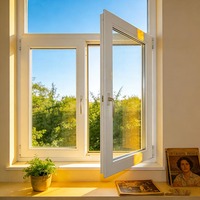 Ventanas Abatibles y Oscilobatientes de Aleación de Aluminio Aisladas, Insonorizadas y Resistentes a Huracanes, Directo de Fábrica