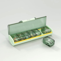 Organisateur de pilules quotidien personnalisé à succès, 7 jours, qualité médicale, multifonction, petit format de poche, porte-comprimés en ABS/silicone