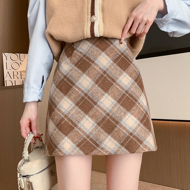 【PORTERNA】Rose check short skirt PORTERNA】Rose check short skirt
