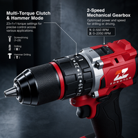 Perceuse à percussion électrique sans fil 18V Lithium-Ion 13mm 150N.M Couple maximal Variable 3 fonctions Mini perceuse électrique sans fil pour métal