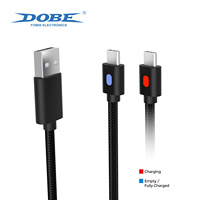 Câble de charge DOBE compatible P-5 / X-B-S / N-S / Phone, accessoires de jeu, câble de charge USB Type-C de 80 cm avec lumière
