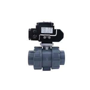 Válvula de bola motorizada de CPVC HL-05 con brida, 50 Nm, CA 220V, tipo de encendido/apagado, IP67/IP68 opcional, 1 año de garantía - Product Image 1