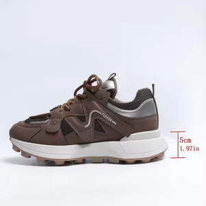 Chaussures de sport décontractées unisexes, chaussures de sécurité respirantes en maille de haute qualité, légères, confortables, chaussures de course augmentant la taille pour hommes - Product Image 6