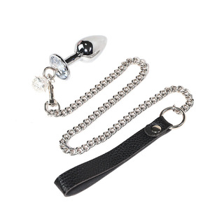 <span class=keywords><strong>Plug</strong></span> <span class=keywords><strong>Anale</strong></span> in Acciaio Inossidabile con Catena di Trazione, Liscio e Riutilizzabile, Accessorio Intimo per Coppie - Product Image 4