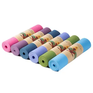 Factory Direct Custom Printed LOGO Eco Friendly Non Anti Slip Non-Slip Non Toxic Single Layer TPE Yoga Mat
