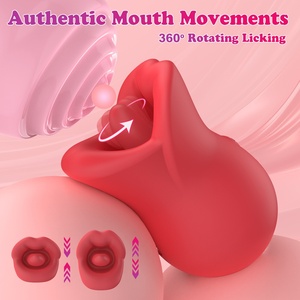 Mouth Bite Tongue Licking Tide Spray Chest Massage Nipple Teasing Vulva ABS+silicone Red/Pink Orgasm Artifact Sex Goods - Product Image 2