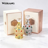 Flacon de parfum vide 3ml, 6ml, 12ml, 10ml, en verre blanc, avec strass sertis à la main, zéro déchet, pour marque de boutique