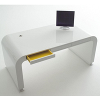 Organisateur de bureau à surface solide en Corian Table de bureau partagée exécutive au design simple avec tiroirs