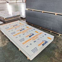 Panneau composite en aluminium marbré veiné blanc de 4 mm, revêtement PVDF, panneau ACM pour les murs extérieurs des hôtels