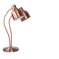 Lampe de présentation alimentaire chauffante en acier inoxydable à tête unique, lampe à pizza et barbecue à double tête pour la conservation de la chaleur, buffet pour hôtels