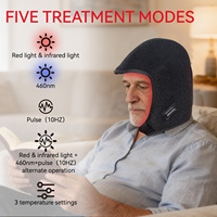 Gorro Profesional de Terapia de Luz Roja de 3 Longitudes de Onda (460nm, 660nm, 850nm) con LED para Uso Clínico