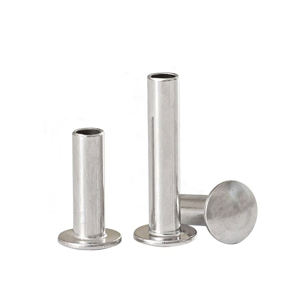 Rivets SS304 Aluminium Acier Laiton Tête Champignon Demi Rivets Creux Rivets Semi Tubulaires