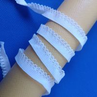 Bande élastique demi-ronde 1320/1.0 en soie légère tricotée ordinaire pour sous-vêtements, vêtements, accessoires de col à revers
