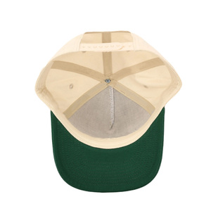Gorra de camionero de 5 paneles de algodón con ala curvada estructurada y logotipo de letras bordadas en 3D personalizadas Unisex al por mayor, gorra de estilo deportivo - Product Image 4