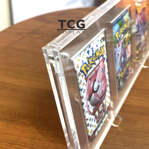 TCG campione gratuito acrilico Pokemon Booster Pack con magnetico Yugioh carte Booster Pack porta vetrina con supporto - Product Image 4