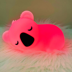 โคมไฟซิลิโคนรูปโคอาล่าสำหรับเด็ก ไฟกลางคืนแบบสัมผัสและรีโมทคอนโทรล 16 สี สำหรับเด็ก - Product Image 2