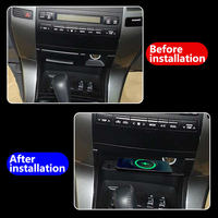 Chargeur magnétique sans fil pour voiture 12-24V, allume-cigare, Toyota Prado 2004-2008, charge rapide 15W, indicateur LED lumineux