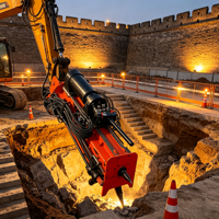 Machine de forage et de fendage de roche hydraulique 2-en-1 montée sur excavatrice lourde pour la construction et l'exploitation minière