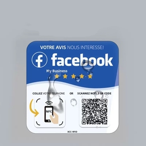 <span class=keywords><strong>Carte</strong></span> <span class=keywords><strong>de</strong></span> <span class=keywords><strong>visite</strong></span> miniature en acrylique NFC RFID étanche avec puce personnalisée pour paiement et évaluation d'hôtel - Product Image 2