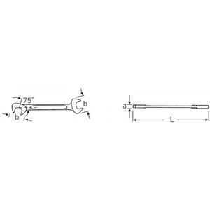 STAHLWILLE - 40060808 Petite clé électrique métrique à double extrémité-CLÉS EAN 4018754018598 CLÉS OUVERTES - Product Image 2