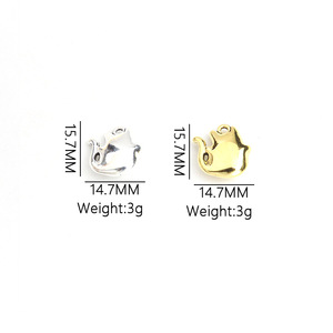 Ciondolo a forma di topo con orecchie e <span class=keywords><strong>coda</strong></span> arricciata in lega di zinco per braccialetti dello zodiaco cinese - Product Image 5