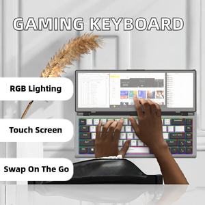 Pantalla de expansión táctil de 12,3 pulgadas con cable E-Sports Gaming Teclado mecánico Máquina de expansión de escritorio multifuncional RGB retroiluminada - Product Image 2