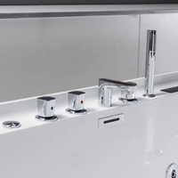 Baignoire autoportante moderne en acrylique avec 22 jets pour intérieur et extérieur