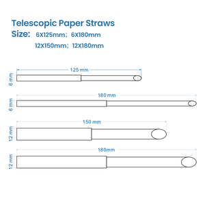 Có Thể Thu Vào Linh Hoạt Giấy Rơm Kính Thiên Văn Tầm Cỡ 12Mm Dùng Một Lần Lạnh Uống Bendable Nước Giải Khát Đảng Khuyến Mại Thực Phẩm Cấp - Product Image 2