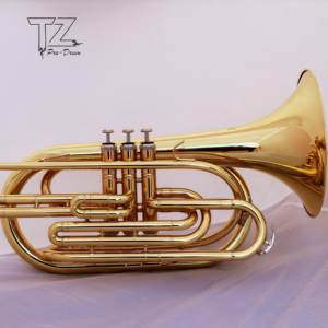Trombón Tenor <span class=keywords><strong>de</strong></span> Latón <span class=keywords><strong>de</strong></span> Triple Válvula TZ-118 con Acabado en Laca Dorada, Tono B Bajo, <span class=keywords><strong>Llave</strong></span> Vertical <span class=keywords><strong>de</strong></span> Viaje <span class=keywords><strong>de</strong></span> Número Largo - Product Image 4