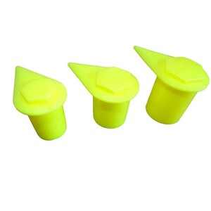 Capuchon anti-poussière indicateur de taille de roue 22 mm en plastique technique jaune fluorescent pour marquage de fixation de pneus de voiture - Product Image 2