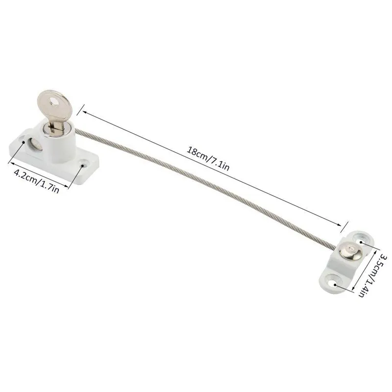 Раздвижное окно блокировки для детей из нержавеющей стали фиксатор защелки дверные замки для детей ограничитель с ключ замок комплект Аппаратные средства