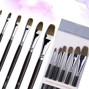 Pinceaux pour peinture <span class=keywords><strong>de</strong></span> artiste, manche en bois, 6 pièces, lot <span class=keywords><strong>de</strong></span> brosses pour Art, <span class=keywords><strong>haut</strong></span> <span class=keywords><strong>de</strong></span> <span class=keywords><strong>gamme</strong></span>, vente en gros, livraison gratuite - Product Image 2