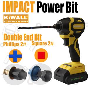 Phillip+square 2 #   Embout de vissage à double extrémité IMPACT, en acier S2 haute dureté et à couple élevé, longueur 2,56/4/6 pouces - Product Image 4